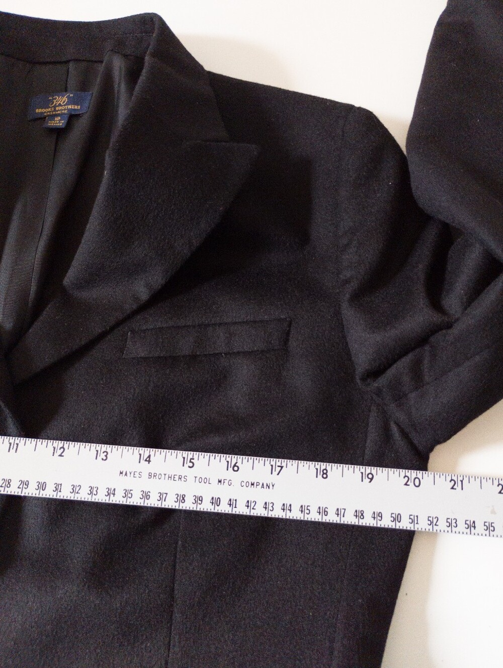 Brooks Brothers 346 Ada Cashmere Blazer Black Size 12 - Picture 7 of 10